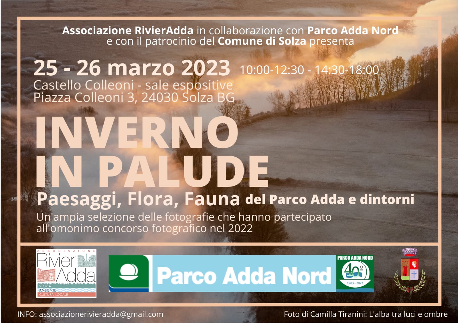 MOSTRA INVERNO IN PALUDE- Paesaggi, Flora, Fauna del Parco Adda Nord e dintorni