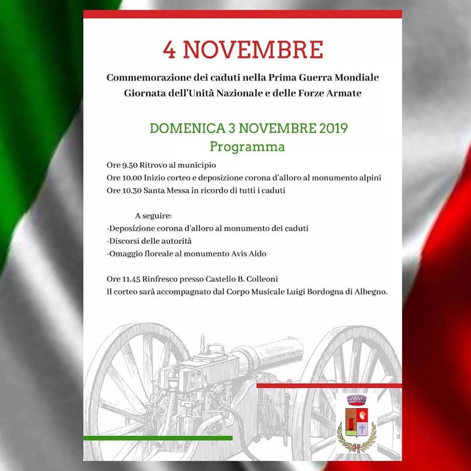 IV Novembre: il messaggio del sindaco Carla Rocca
