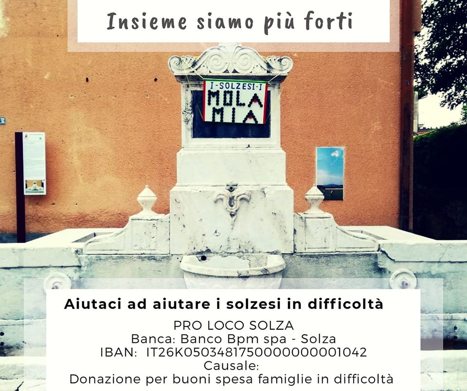 Campagna di raccolta fondi per l'emergenza Coronavirus