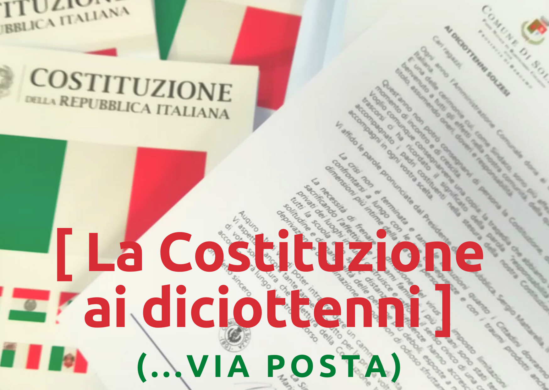 Festa della Repubblica: il messaggio del Sindaco ai diciottenni