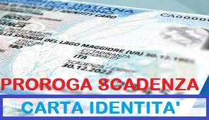 Proroga scadenza carta d'identità al 30 settembre 2021