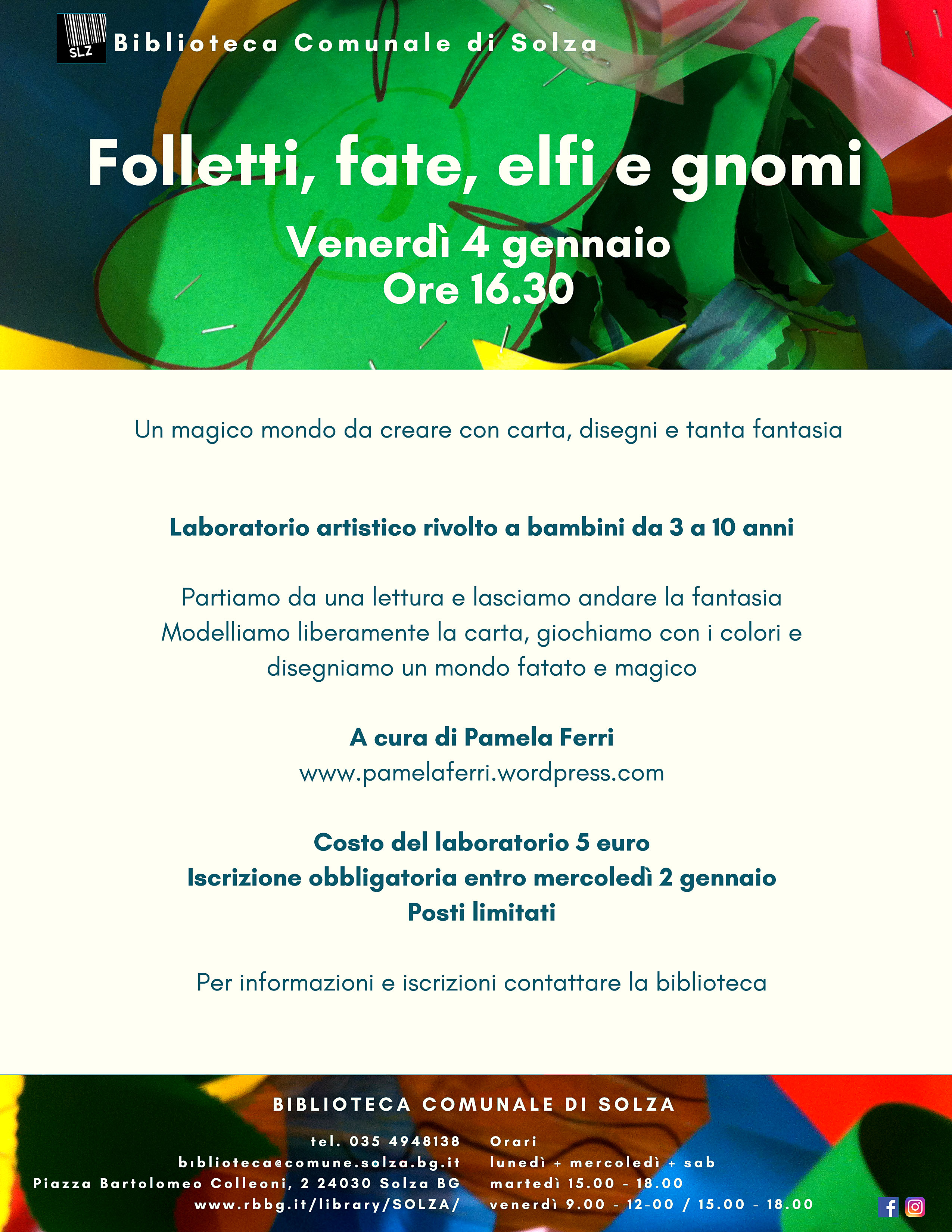 Folletti, fate, elfi e gnomi: laboratorio artistico per bambini