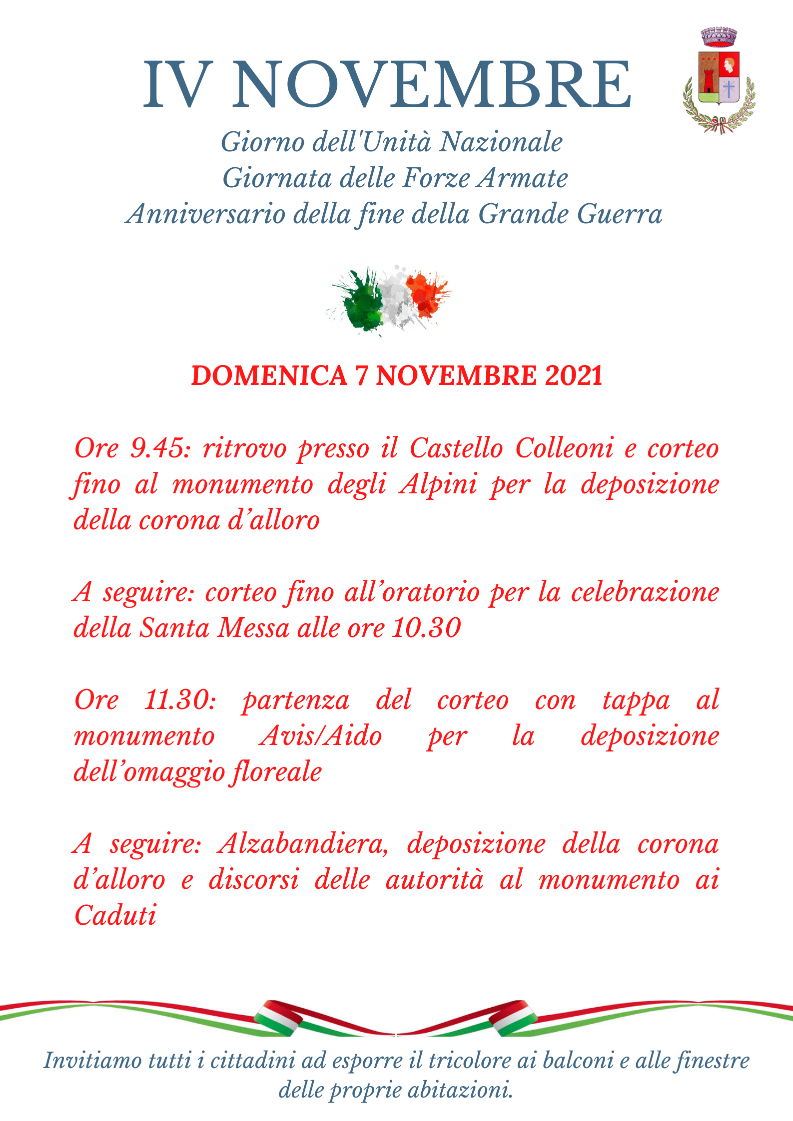 Commemorazione IV Novembre 2021